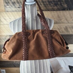 Donald J.Pliner Doctor Purse. Suede Abd Leather. Vintage.EUC